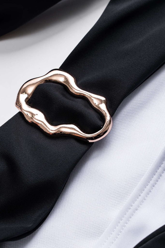 Cut Out Tie Up Tummy Control One-Piece Swimsuit