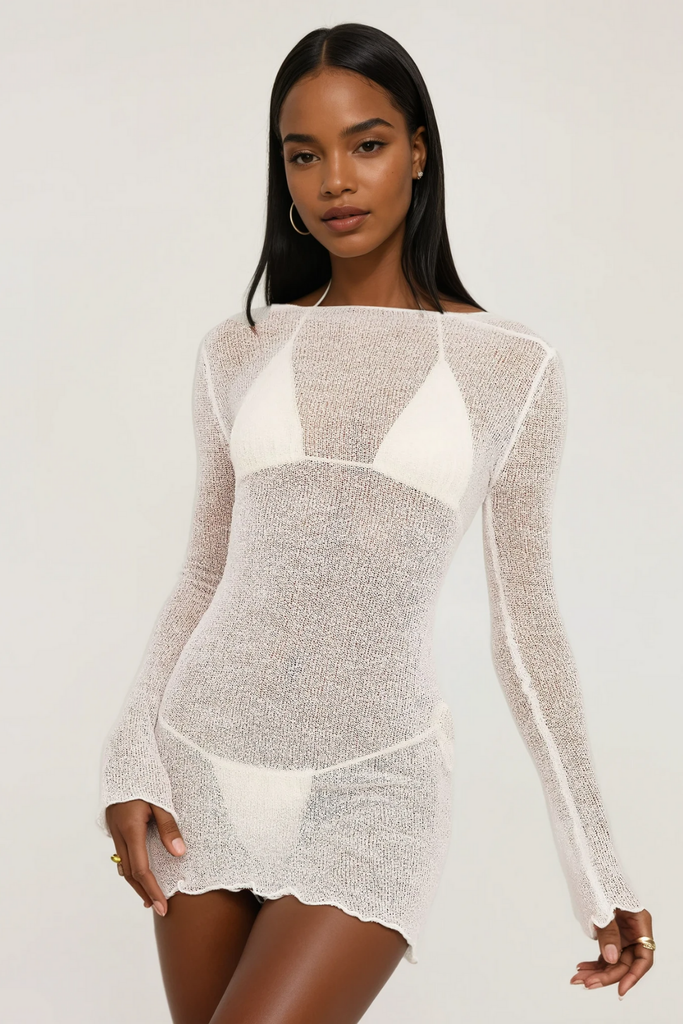 Luna Beach Transparent Tulle Beach Dress