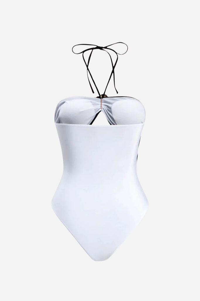 Cut Out Tie Up Tummy Control One-Piece Swimsuit