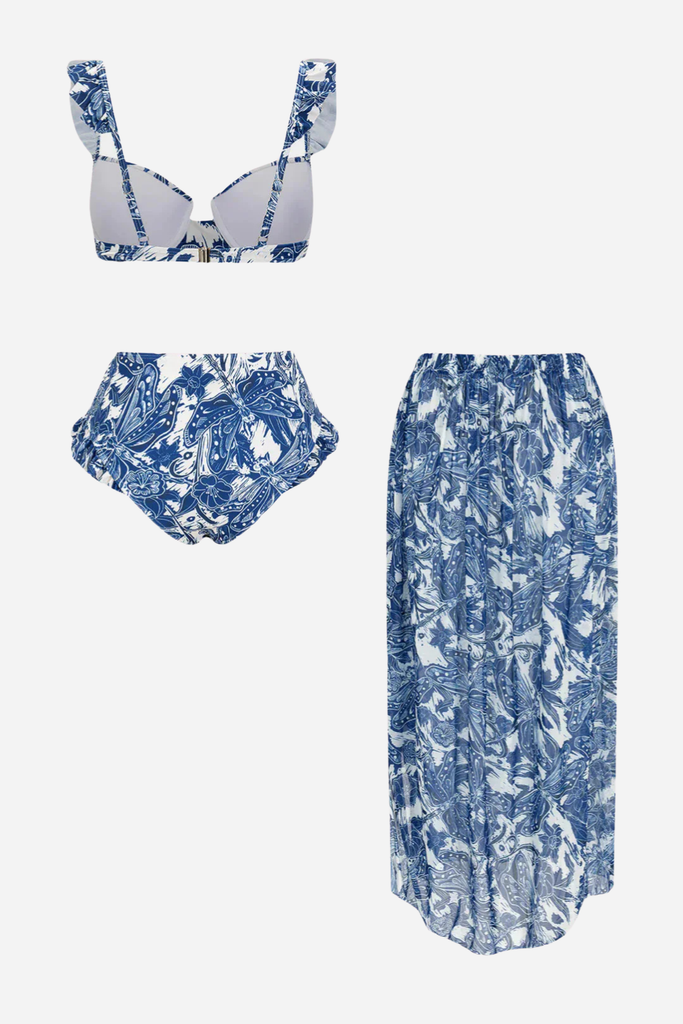 Ocean Bloom 3-Piece Bikini Set