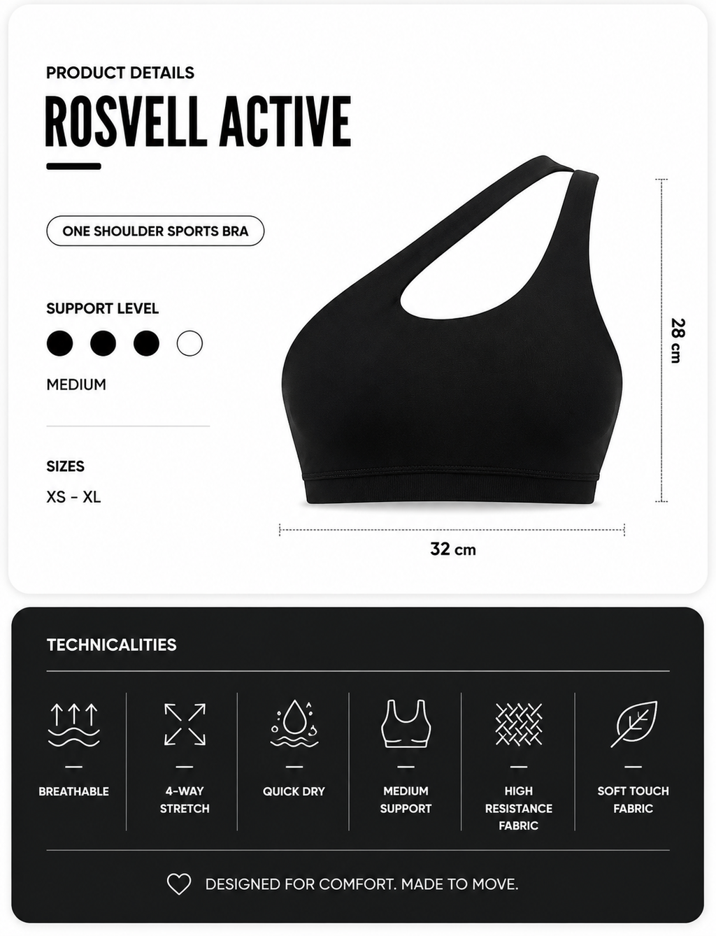 Bra Alexa One-Shoulder