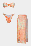 Rosvell Sunset Marble Bikini & Pareo Set