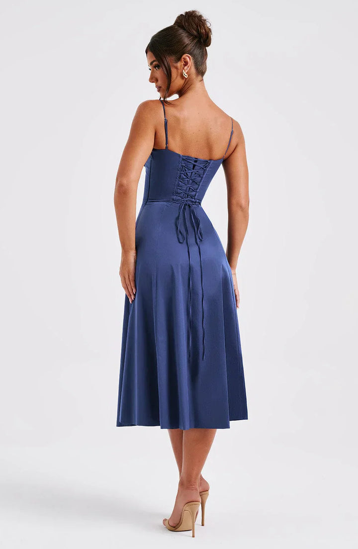 Azure Radiance Midi Elbise