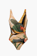 Tropical Beige Swimsuit & Sarong