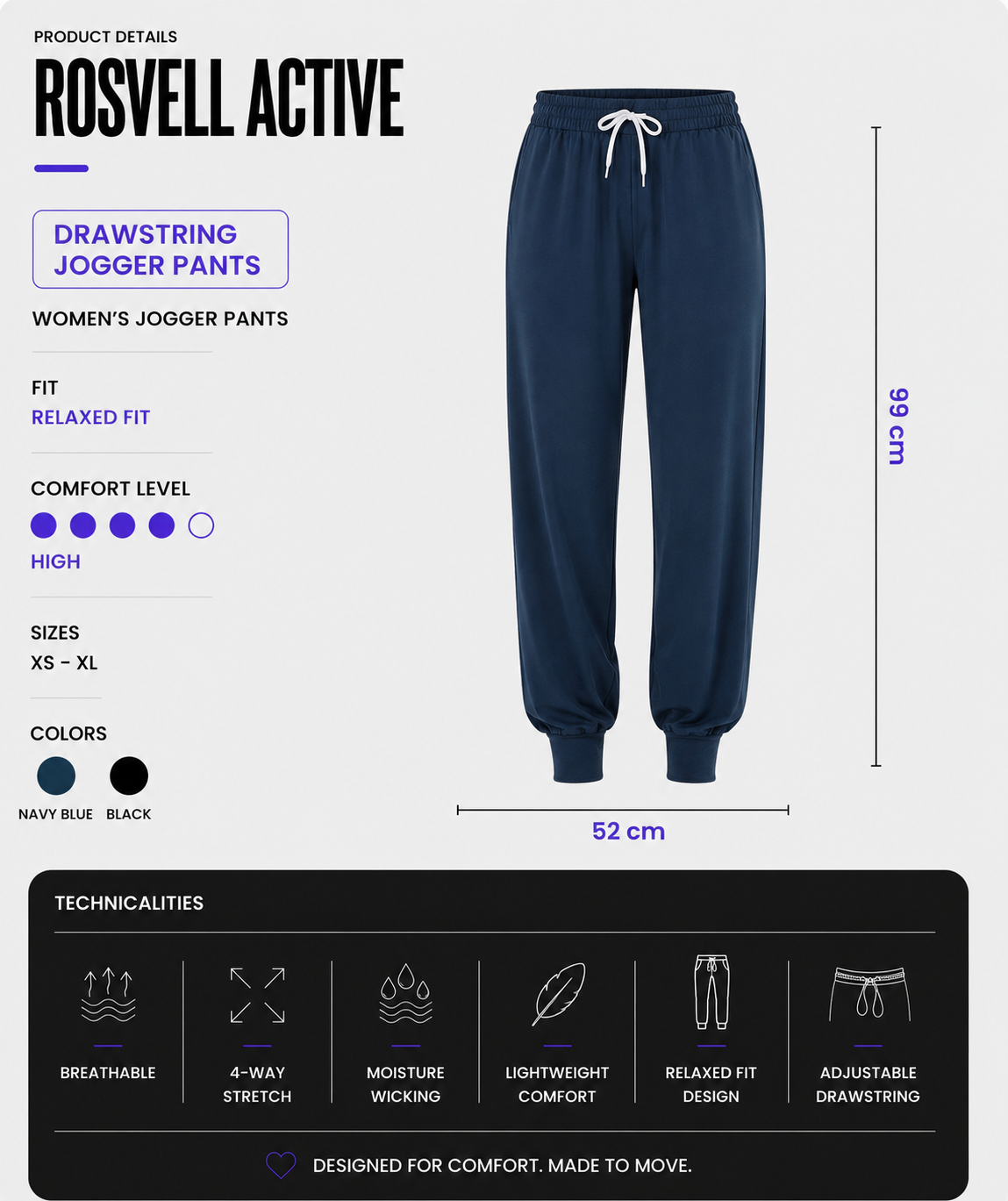 Jogger Tapered Drawstring