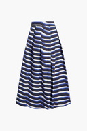 Striped Blue Swimsuit & Sarong