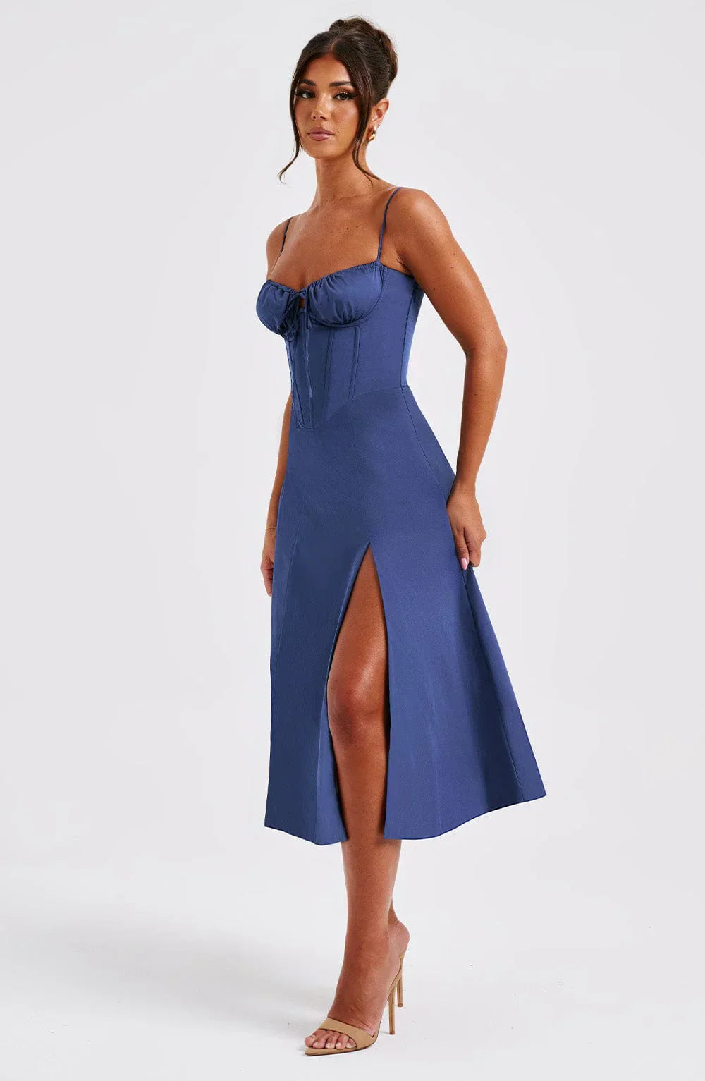 Azure Radiance Midi Elbise