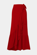 Bañador y pareo con estampado floral rojo