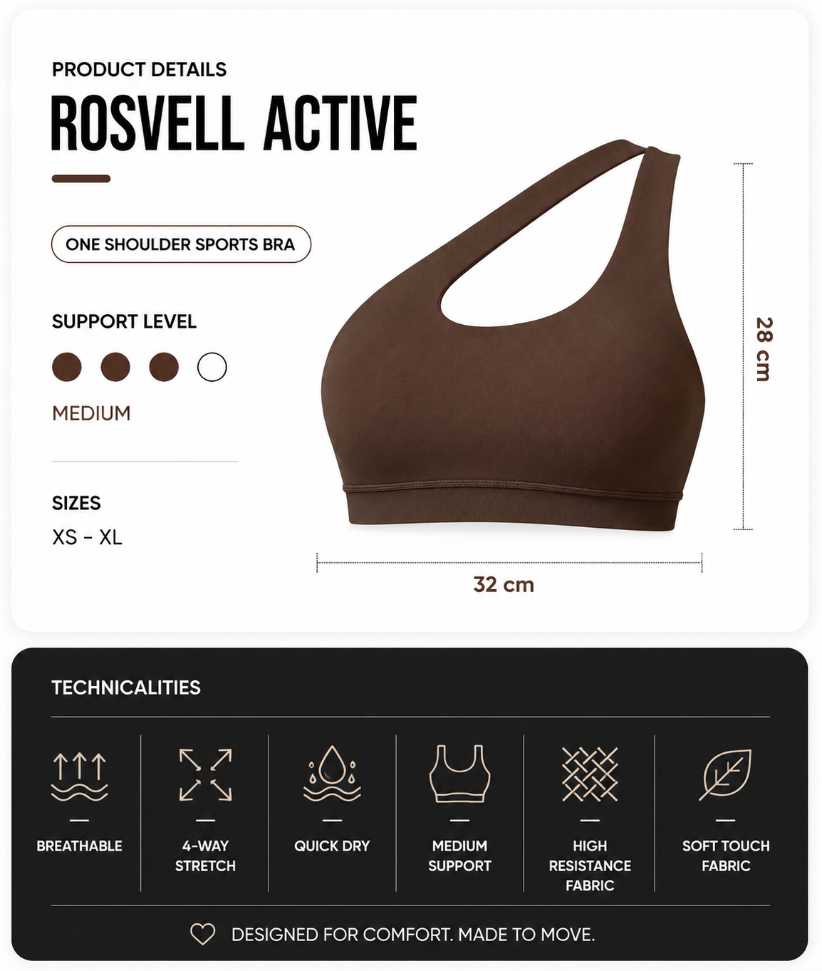 Bra Alexa One-Shoulder