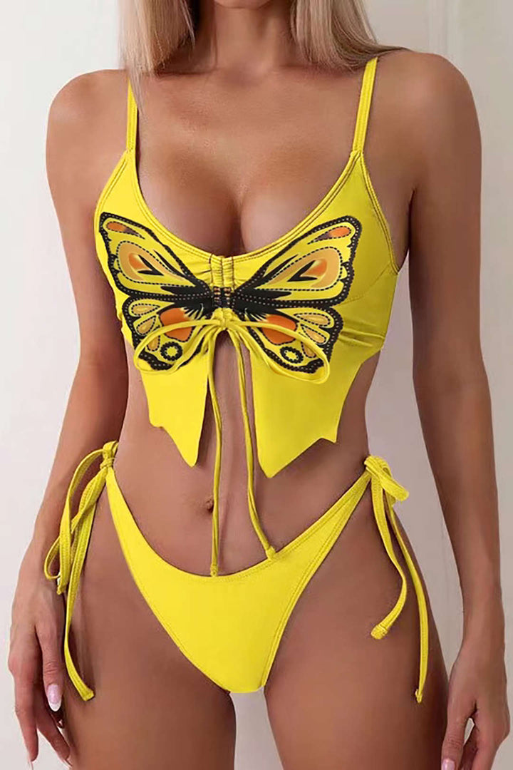 Kelebek Desenli Bikini Takımı