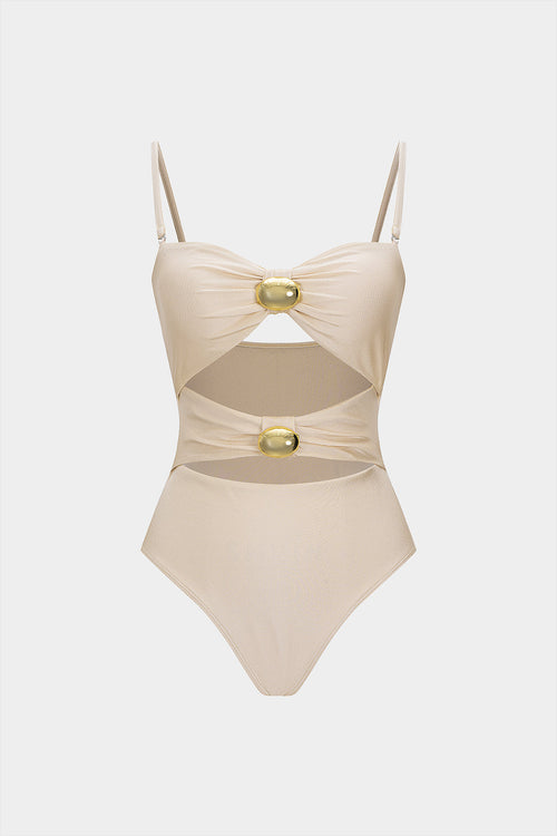 Bañador Cut-Out Dorado