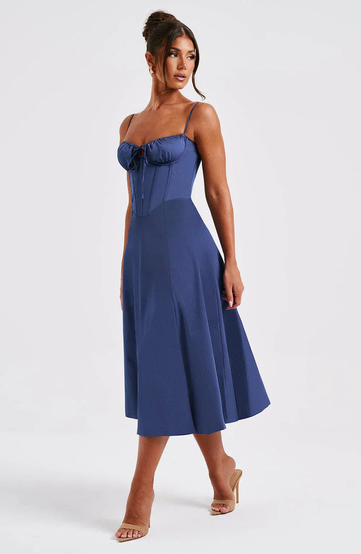 Azure Radiance Midi Elbise