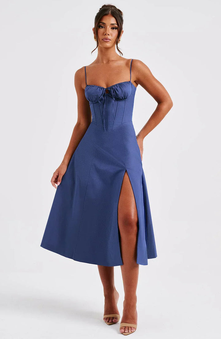 Azure Radiance Midi Elbise