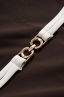 Contrast Belt Swimsuit