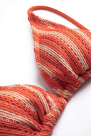 Coral Striped Bikini