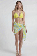 Yellow Printed Bikini & Sarong