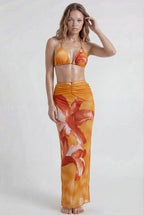 Orange Gradient Bikini & Sarong