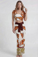 Orange Floral Bikini & Sarong