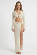 Ivory Aura Tie-Detail Beach Set