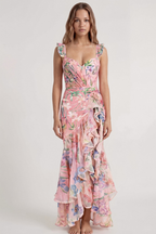 Pink Floral Swimsuit & Sarong