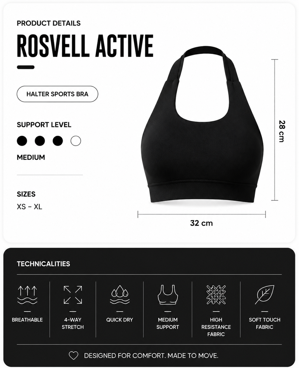 Alexa Halterneck Bra