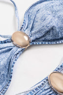 Denim Cut Out Swimsuit