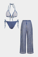 Conjunto de Bikini y Pantalones Rosvell Riviera Stripe