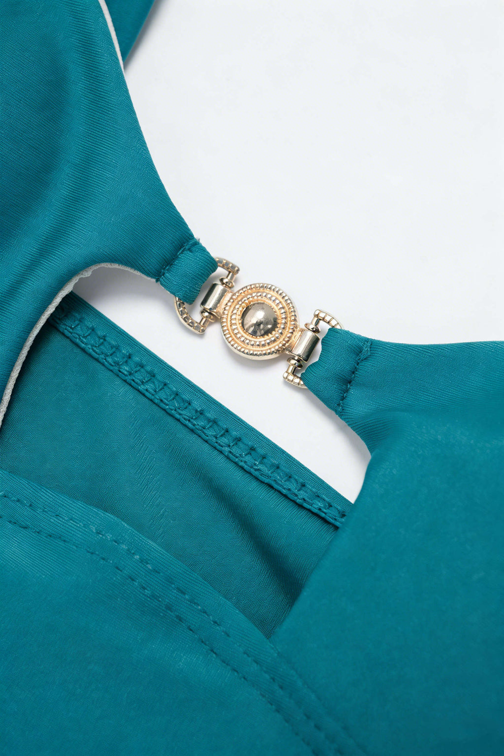 Metallic Decor Cut Out Bikini Set