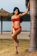 Red Floral Bikini