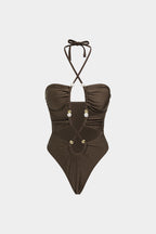 Bañador Halter Drapeado