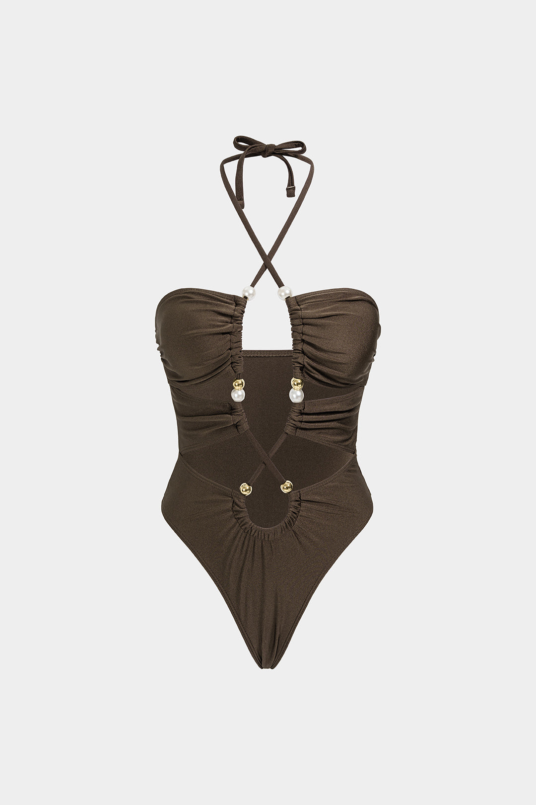 Bañador Halter Drapeado