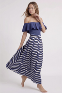 Swimsuit & Elegant Striped Pareo