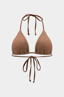 Textured Brown Bikini & Sarong