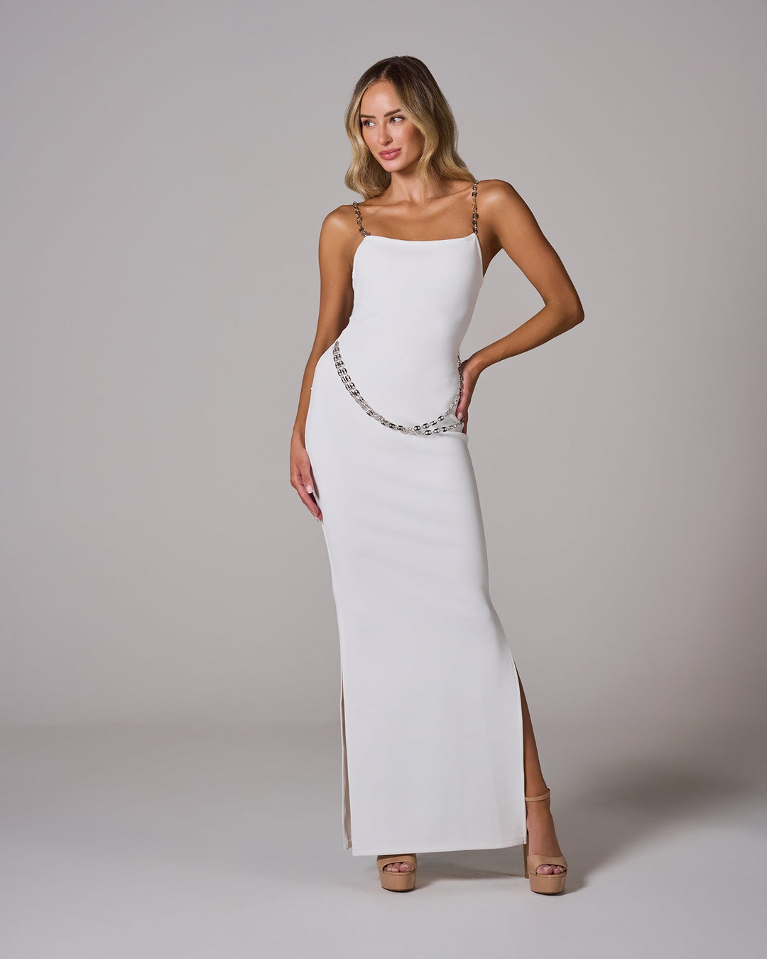 AMBER Chain Maxi Elbise