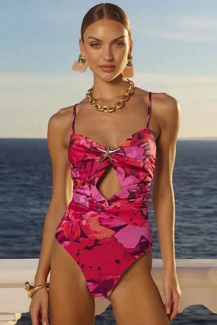 Flora Rouge – One-Piece Swimsuit & Maxi Skirt Set