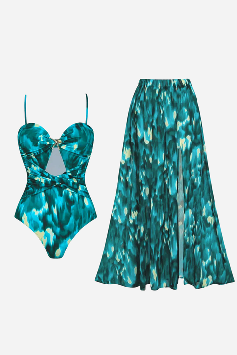 Maris – One-Piece Swimsuit & Skirt Set