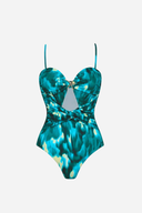 Traje de Baño Fluido Turquesa