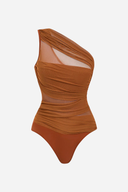 Asymmetric Draped Swimsuit