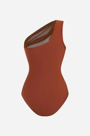 Asymmetric Draped Swimsuit