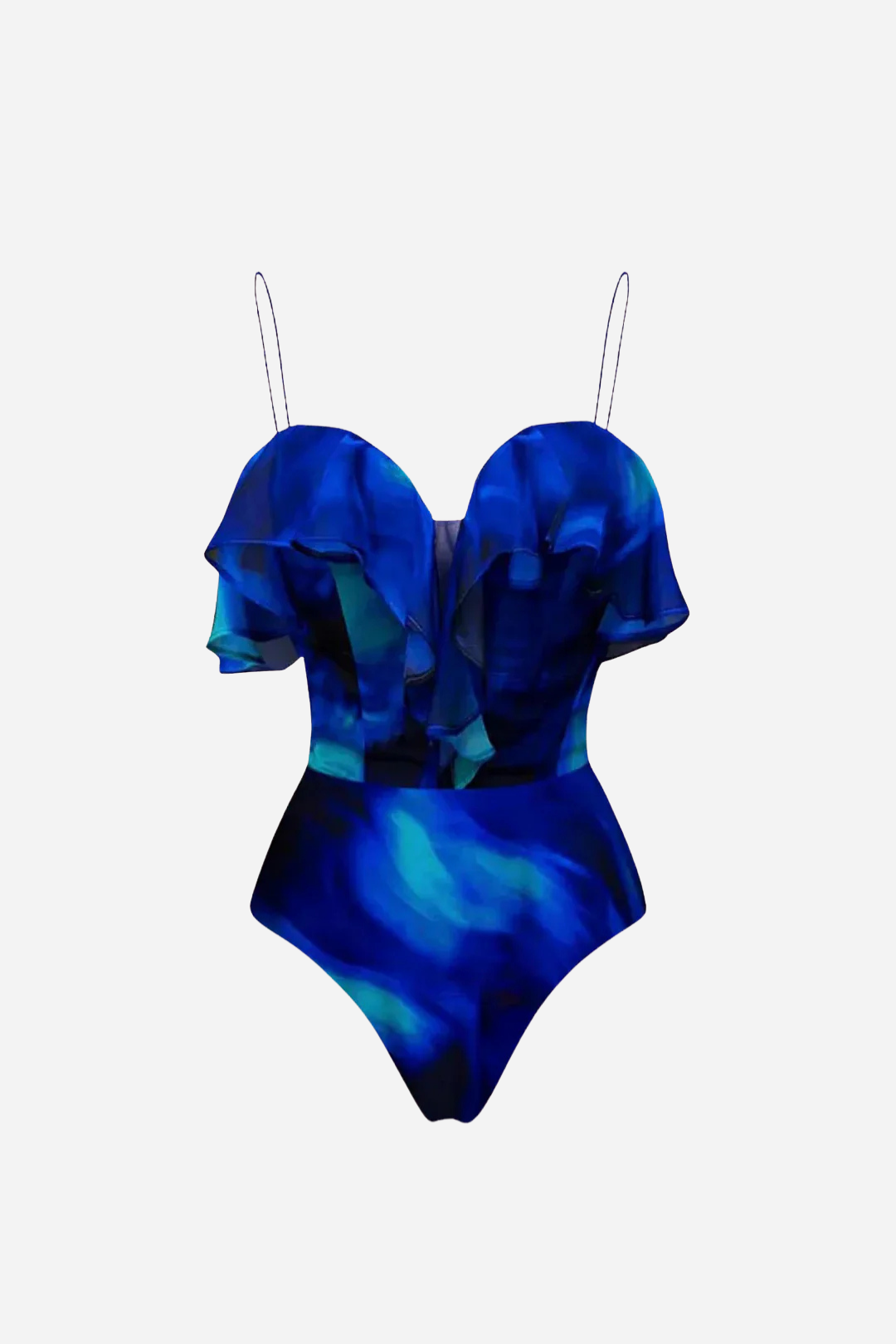 Céline – Ruffled One-Piece Swimsuit & Skirt Set