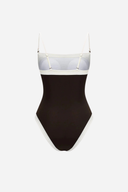 Contrast Belt Swimsuit