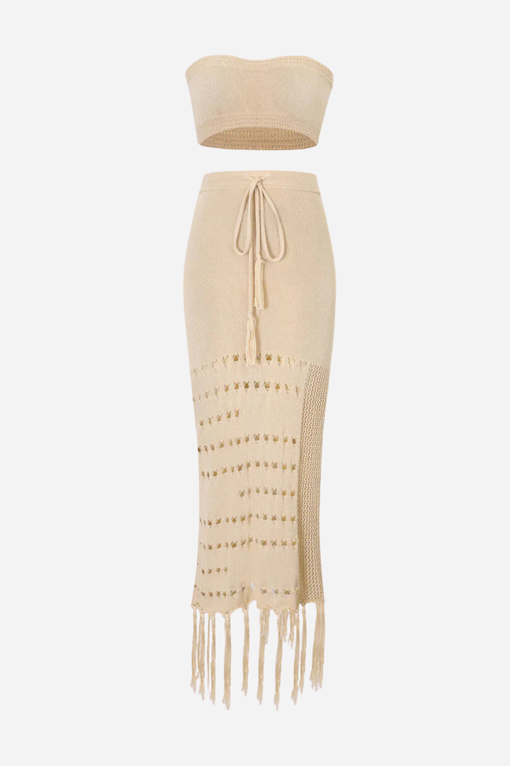 Sahara – Crochet Two-Piece Set (Top & Skirt)