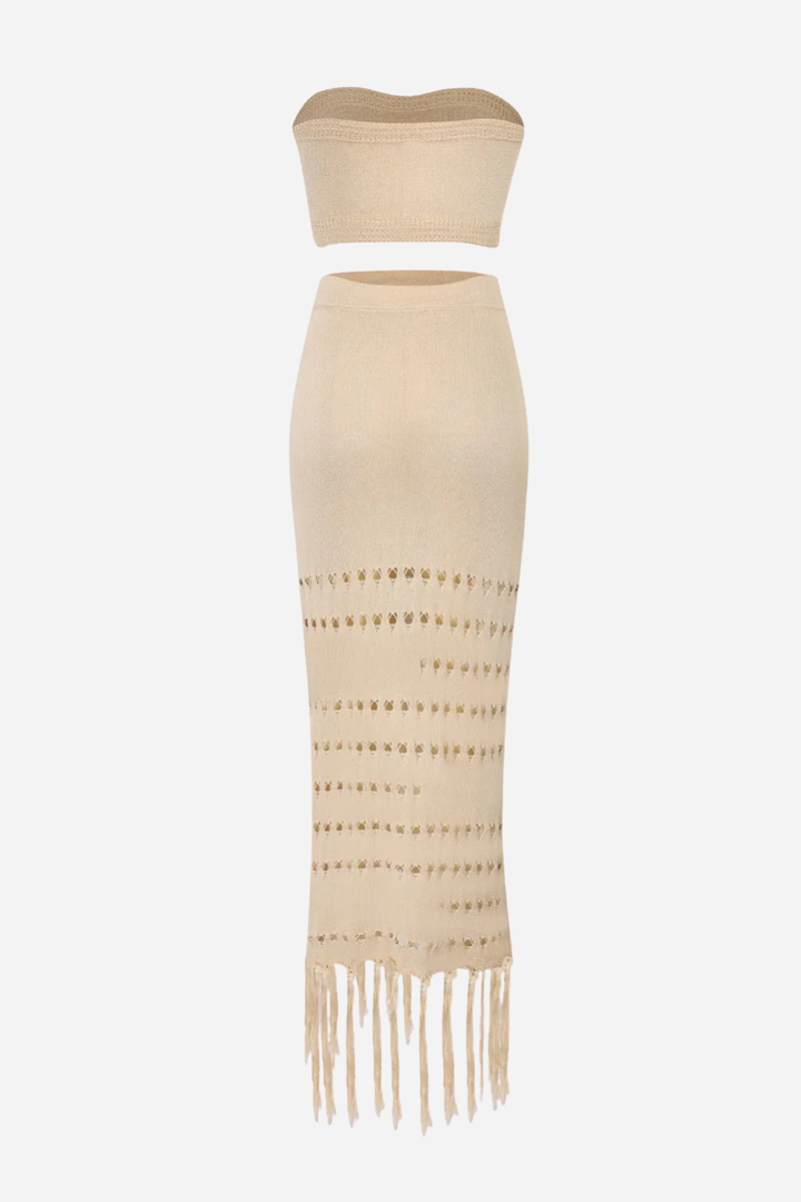 Sahara – Crochet Two-Piece Set (Top & Skirt)
