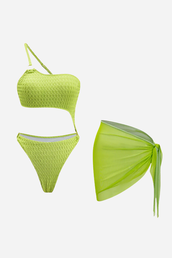 Limea – Asymmetric Bikini Set with Sarong