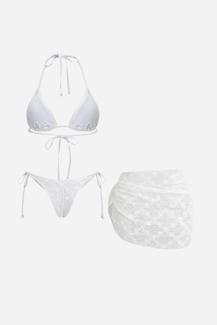 Snowlace Triple Lace Bikini Set