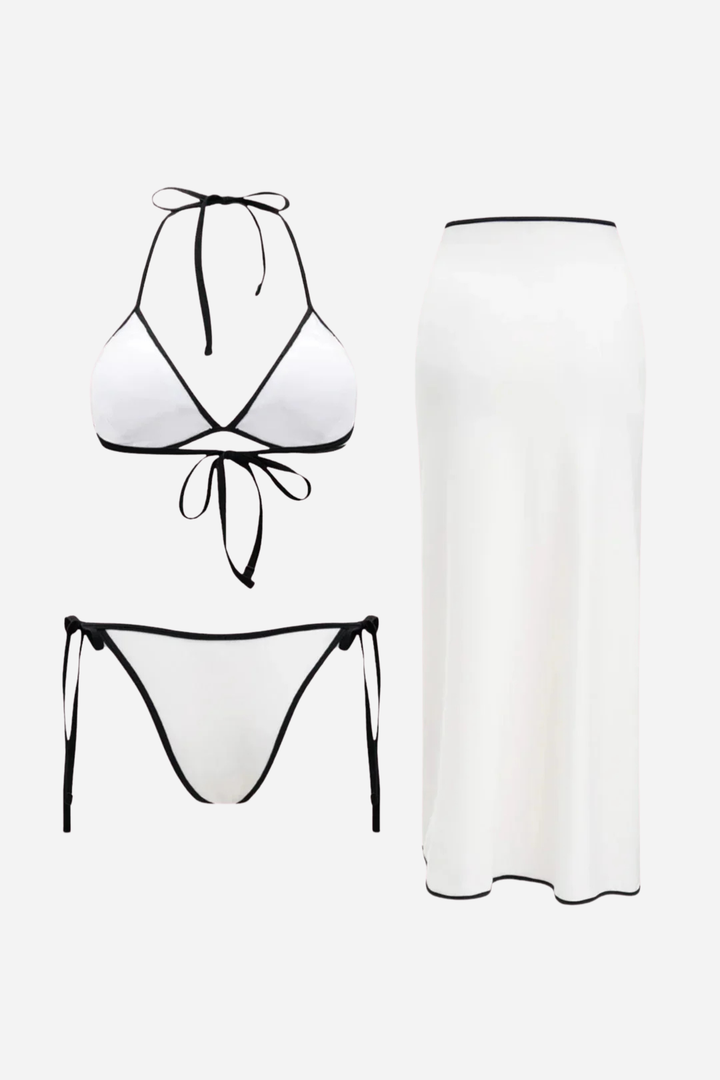 Monochic Triple Contrast Bikini Set