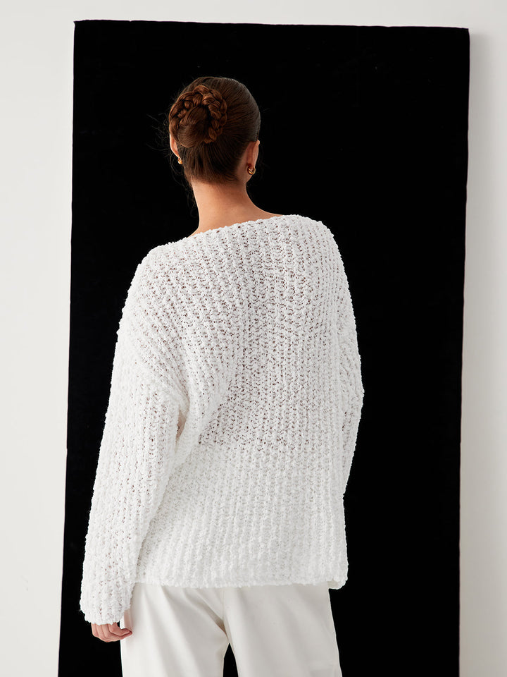 Open Knit Graceful Oversized Kazak