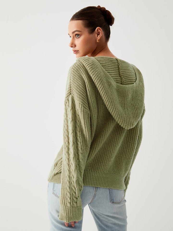 Sage Green Graceful Oversized Hoodie Kazak