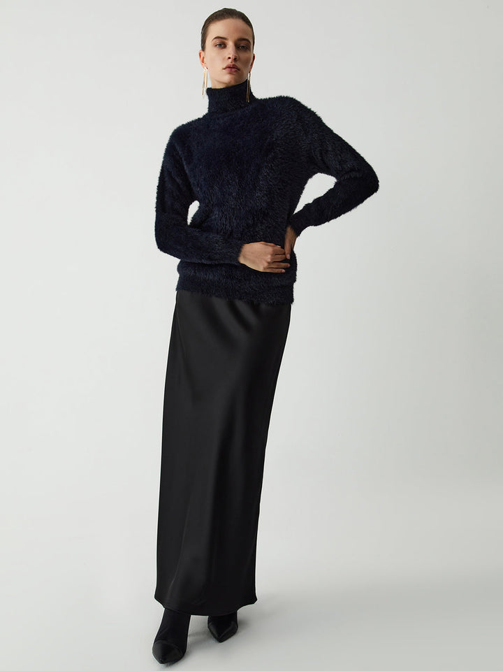 Fuzzy Charming Turtleneck Kazak