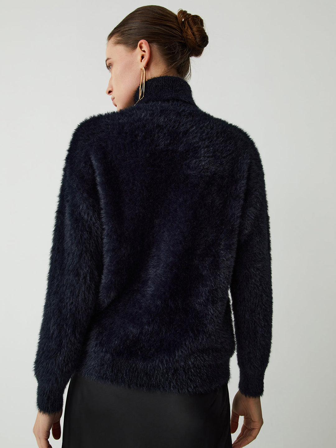 Fuzzy Charming Turtleneck Kazak